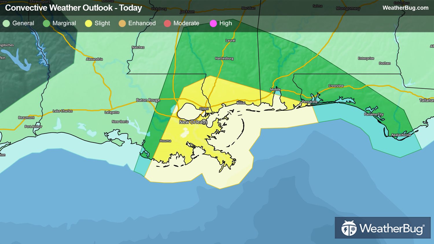 Severe Storms Continue Along the Gulf Coast | WeatherBug | WeatherBug