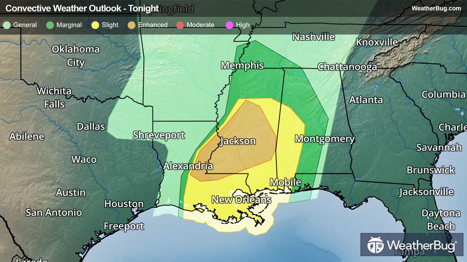 Deep South Remains At-Risk For Severe Weather | WeatherBug | WeatherBug
