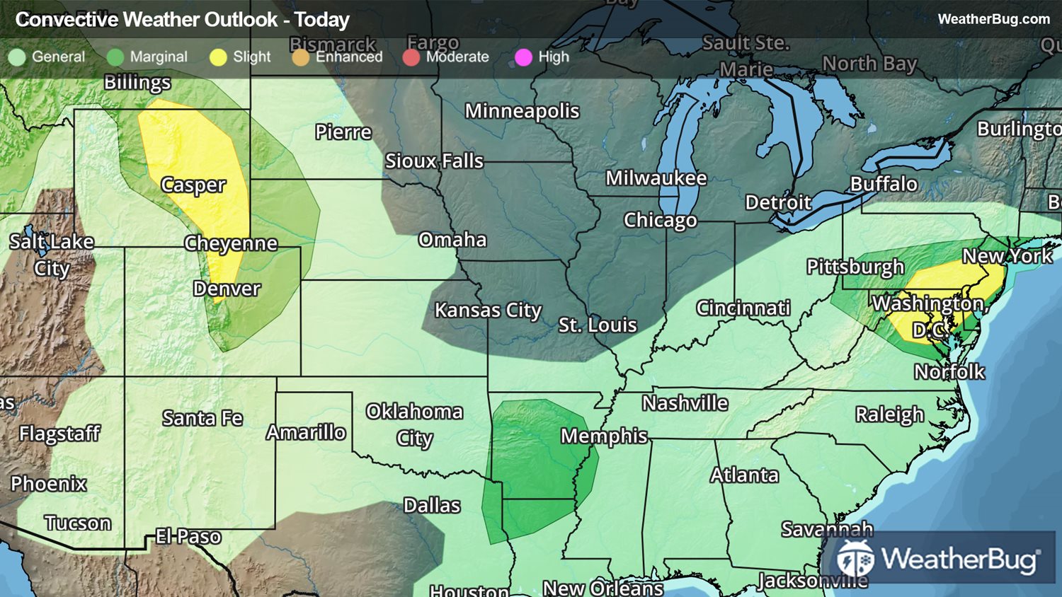 Gusty, Drenching Thunderstorms Target the Mid-Atlantic | WeatherBug ...