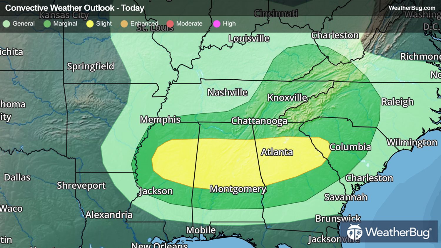 Severe Thunderstorms Pummel Deep South | WeatherBug | WeatherBug