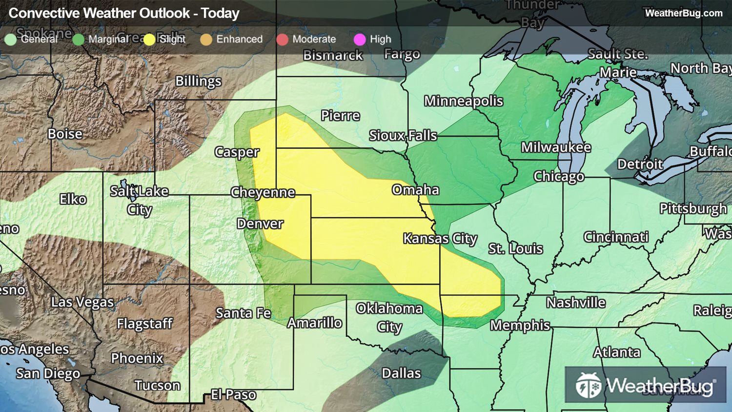 Potent Storms Rumble Across Central Plains, Ozarks | WeatherBug ...