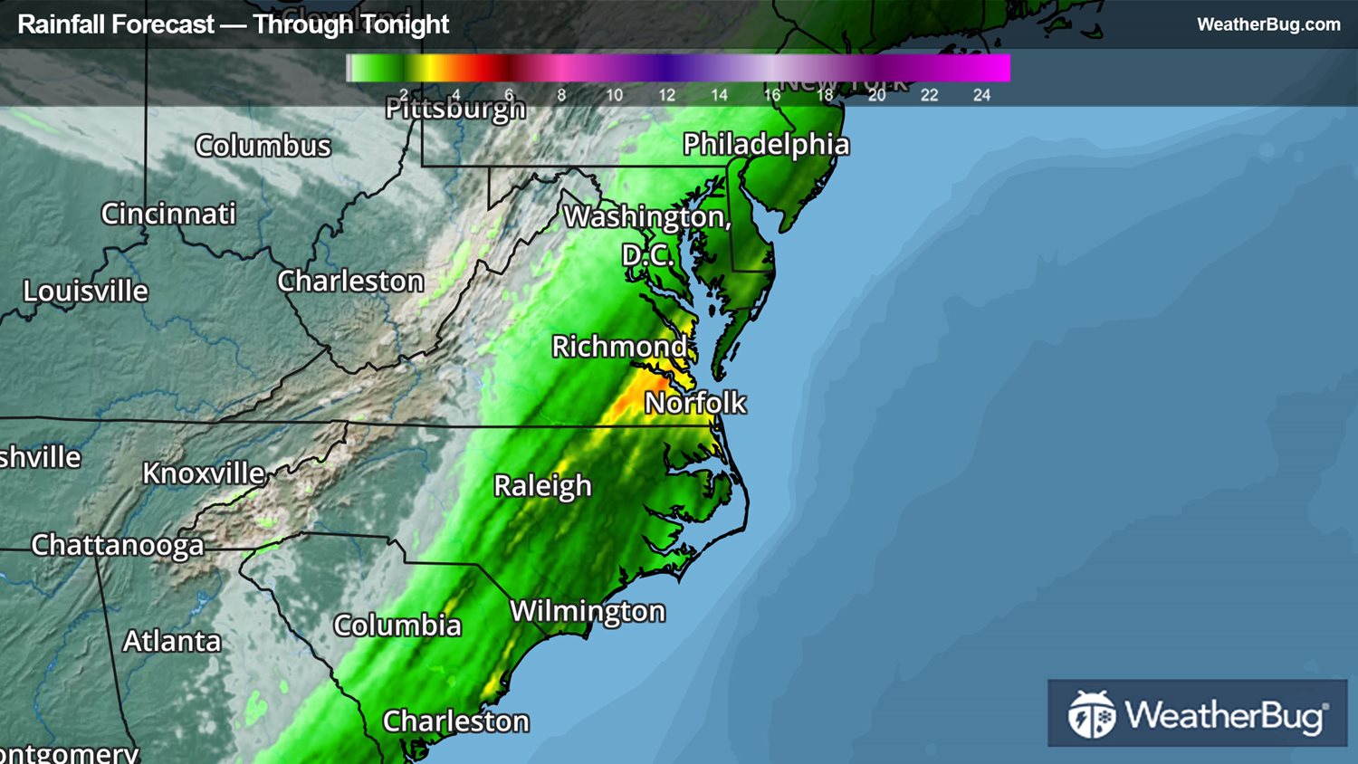 Southeast Impacted By Heavy Rain | WeatherBug | WeatherBug