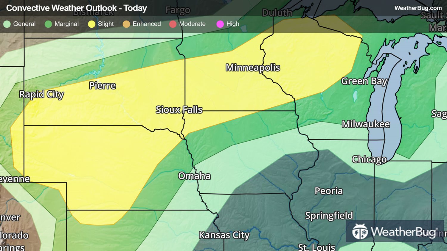 Severe Threat Remains Over Northern Plains, Midwest | WeatherBug ...