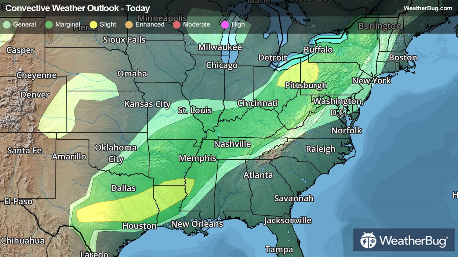 Severe Weather Threatens Southern Plains to Eastern Great Lakes ...