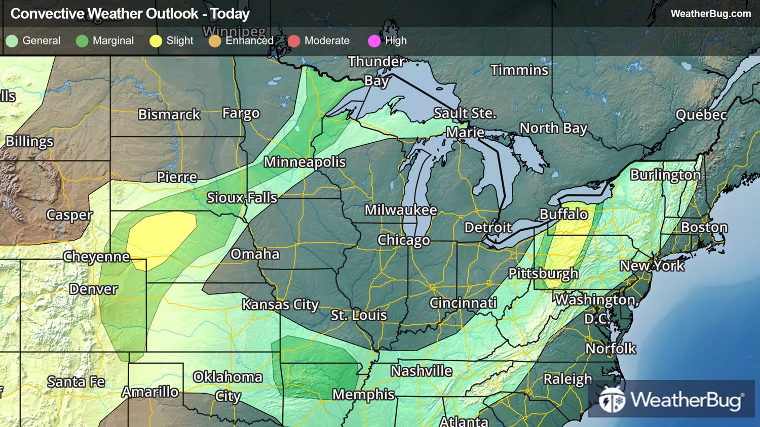 Eastern Great Lakes, Plains, Upper Midwest Targeted By Severe Weather ...