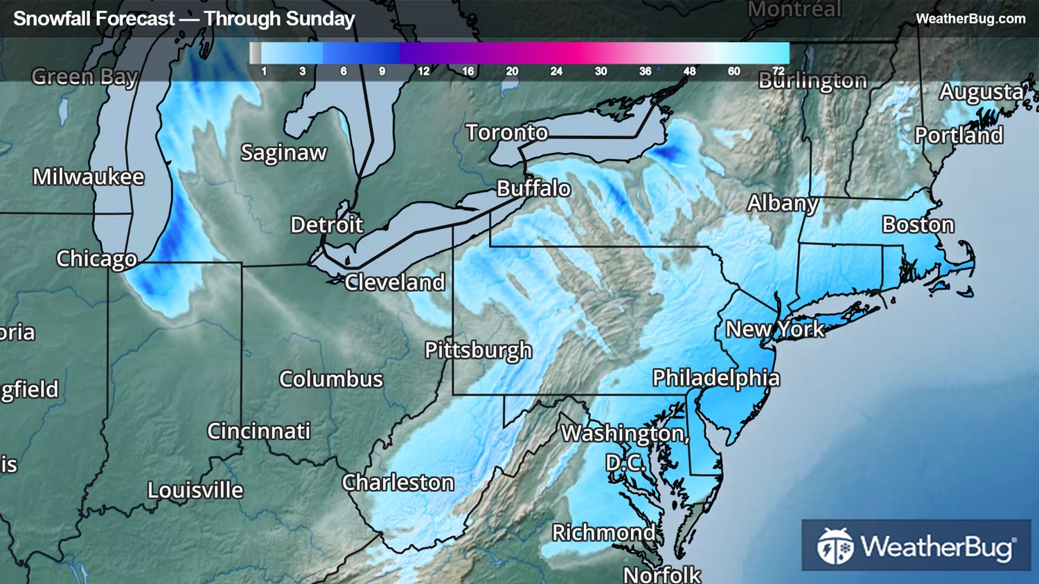 Mid-Atlantic, Great Lakes Snow Piles Up | WeatherBug | WeatherBug
