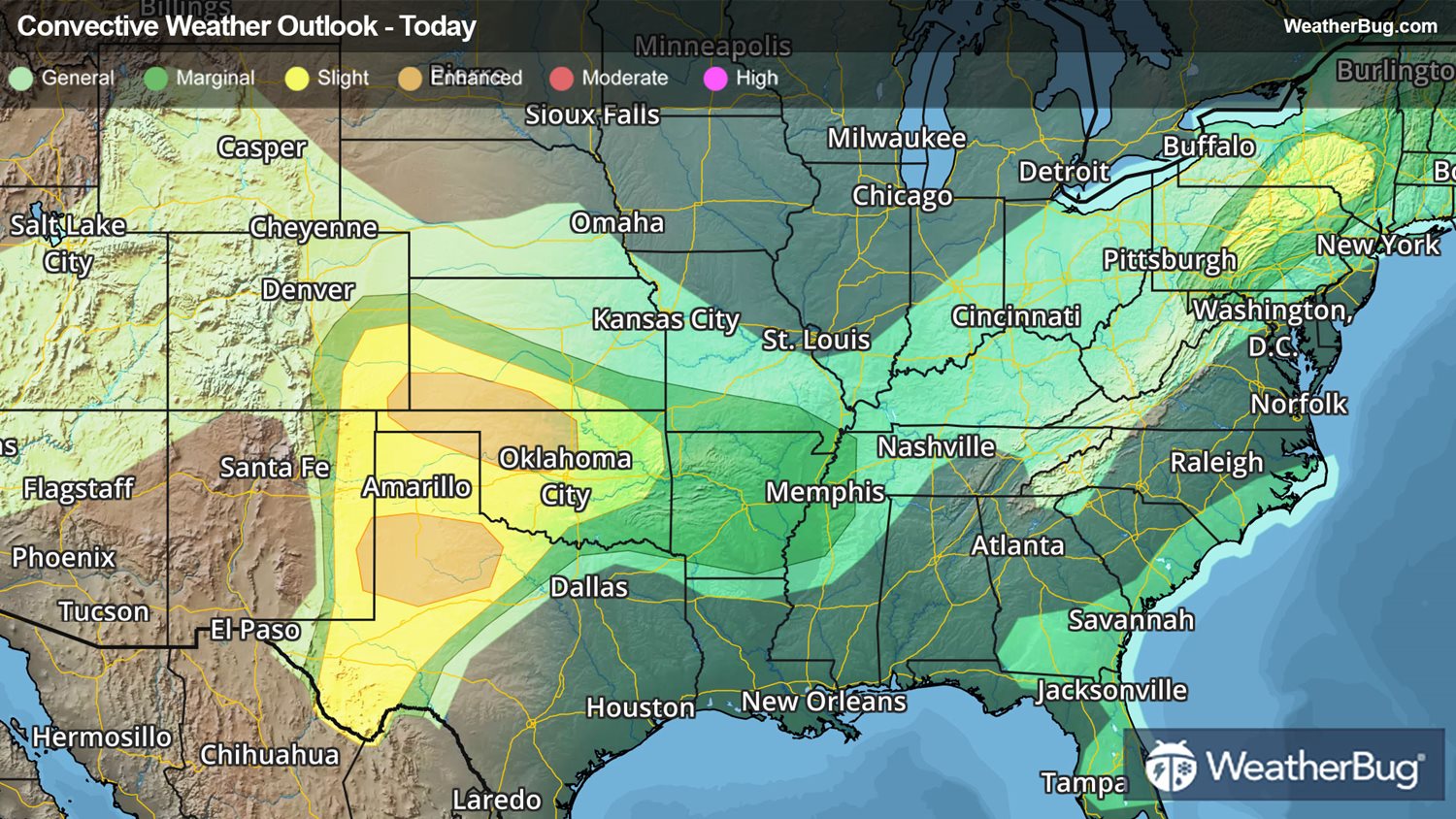 Dangerous Storms Likely for Central & Southern Plains | WeatherBug ...