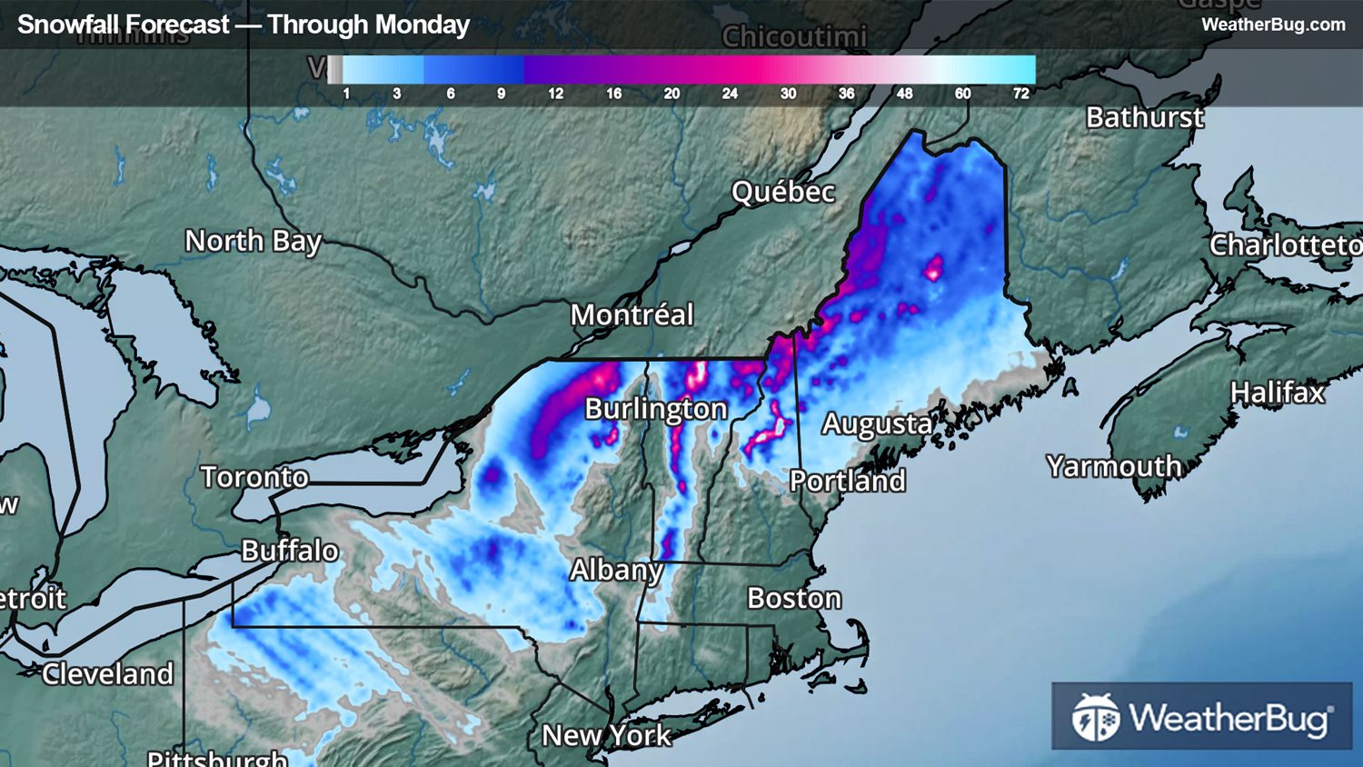 Snow Tapers Off Across The Northeast | WeatherBug | WeatherBug