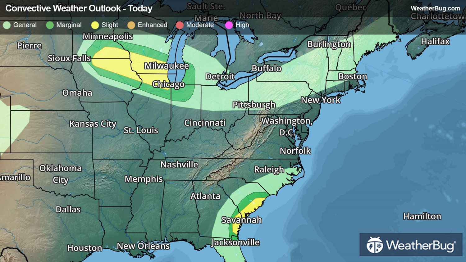 Cold Front Sweeps Storms Across Midwest, Great Lakes | WeatherBug ...
